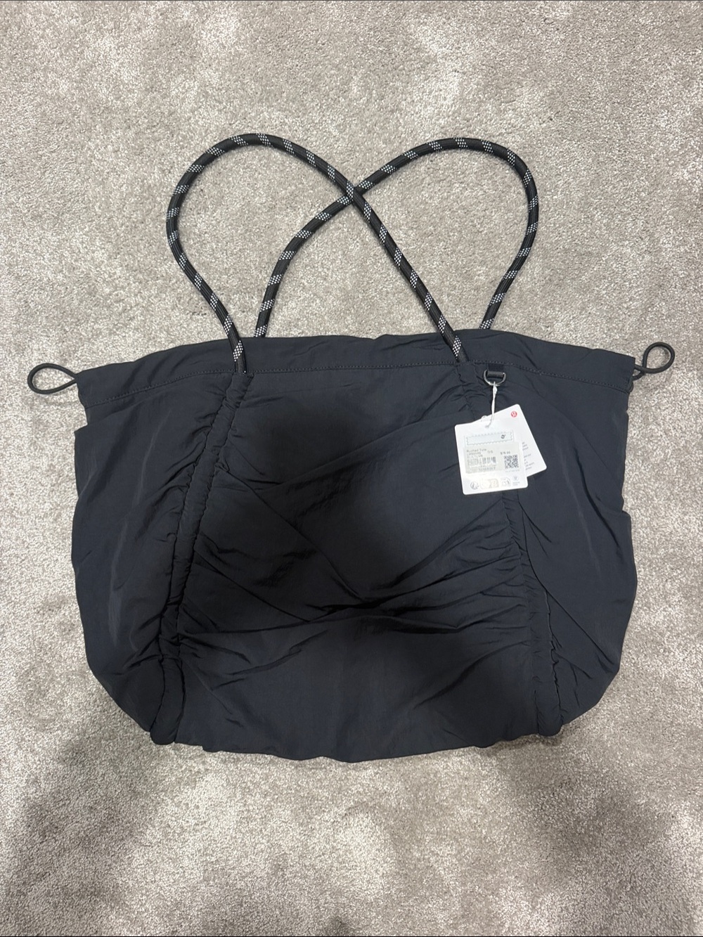 Lululemon NEW Black Women’s Ruched Tote - Picture 2 of 7